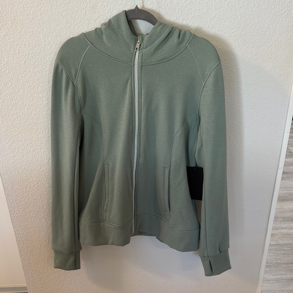 90 Degree By Reflex Sage Green Fleece Hoodie